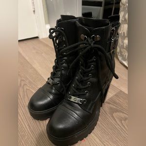 Guess combat heel boots